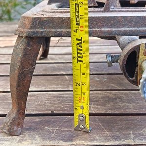 Anafe a gas de dos quemadores, estructura de Metal Con Detalles de Oxidación. - imagen 9