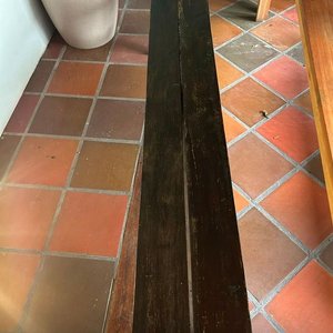 2 Bancos Largos de Madera Rústica, 2 Metros - imagen 2