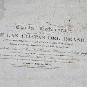 Carta Esférica Antigua de las Costas del Brasil - 1830 - imagen 2
