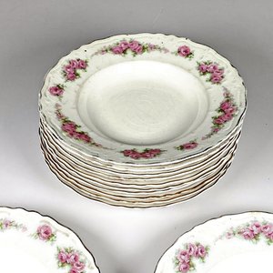Doce Platos Hondos de Loza Inglesa Royal Vitreous MADDOCK & SONS - imagen 2