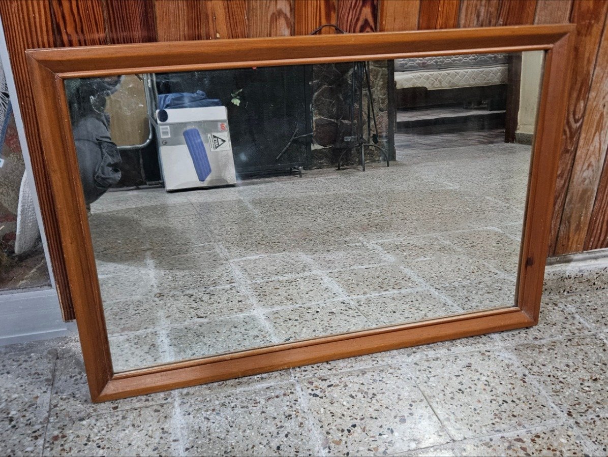 Espejo con Marco de Madera Rectangular