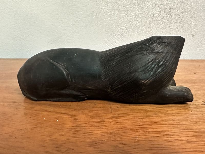 Adorno León Tallado en Madera o Piedra - imagen 3