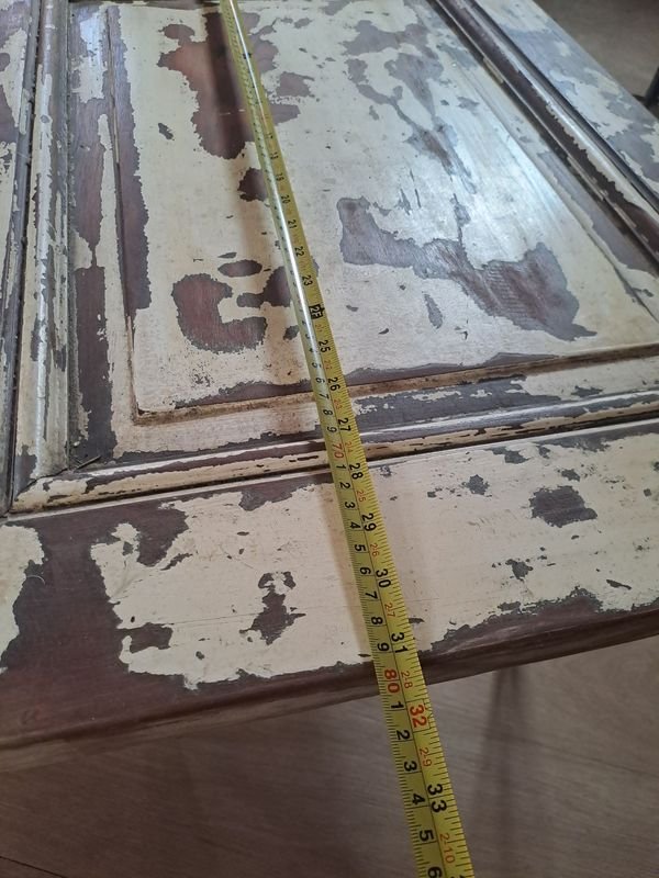 Mesa ratona echa rustica de estilo retro con patas harpina - imagen 4