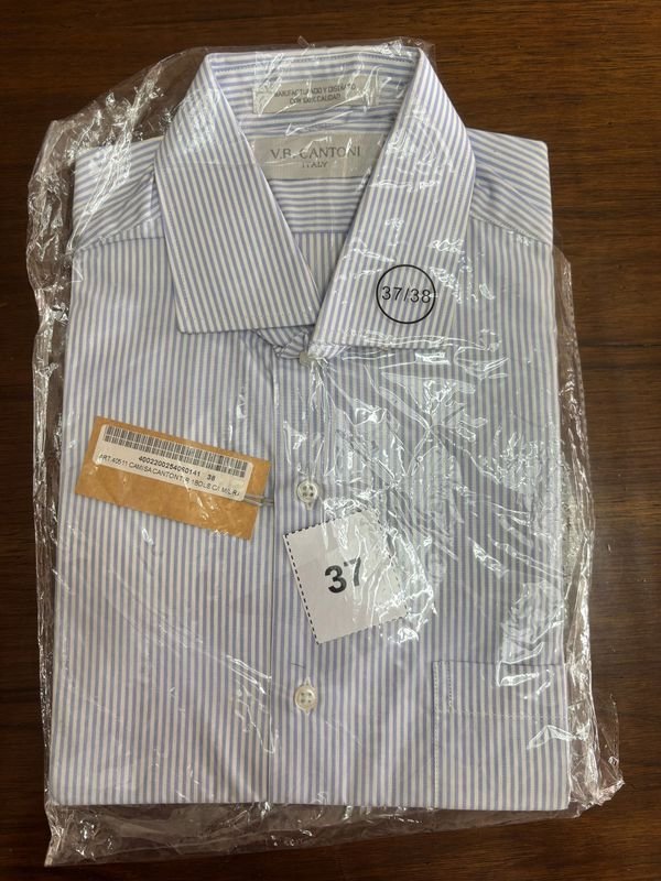Camisa Rayada Italia Talle 37/38 Nueva