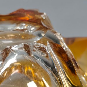 Juego de 2 piezas de cristal: Florero bicolor y despojador ámbar - imagen 6