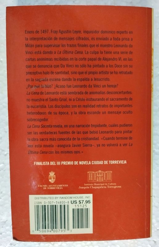 Libro: LA CENA SECRETA de Javier Sierra - imagen 3