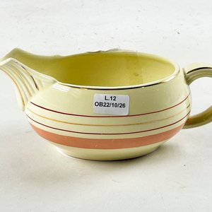 Salsera de Loza Inglesa con Guarda Rosa, 19 cm - imagen 1