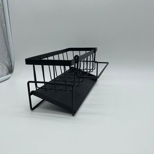 Organizador de Cocina Negro con Bandeja y Escurridor - imagen 1