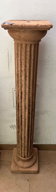 Pedestal de Terracota Estilo Clásico, 1.10 m de Altura