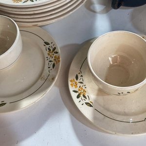 Juego de Té y Chocolatera con Tazas Enlozadas y Opalina - imagen 4