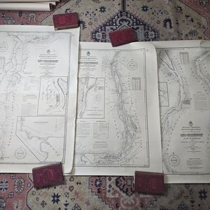Plano de Navegación Río Uruguay: Desembocadura a Concepción (1936) - 3 Láminas - imagen 1