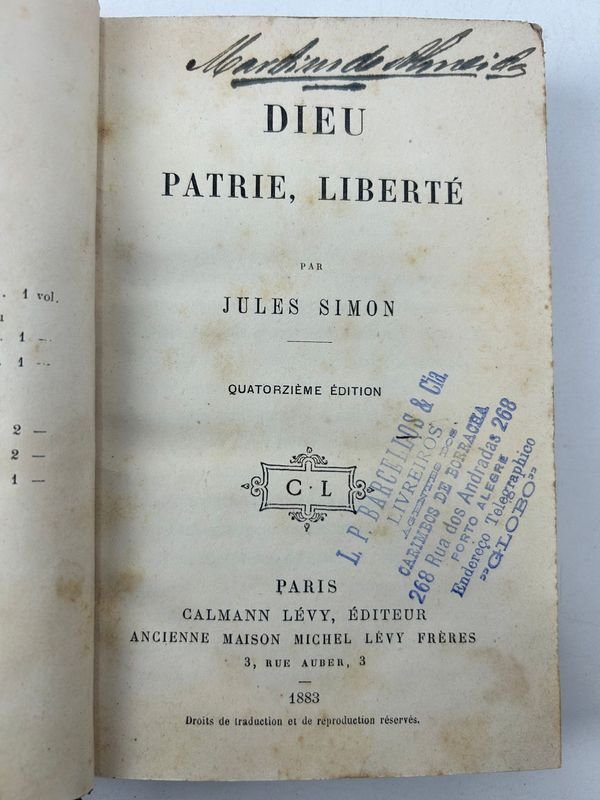Dos libros antiguos con encuadernación de cuero y estampado en oro - imagen 3