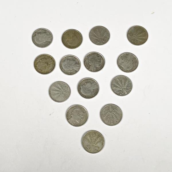 Lote de 14 Monedas Uruguayas de Plata "Chanchitas"