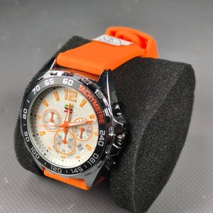 Reloj Swish Cronógrafo Malla Naranja Silicona Nuevo - imagen 6