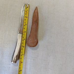 Cuchillo Verijero Christofle Aparis con Vaina de Cuero y Cabo de Guampa - imagen 5