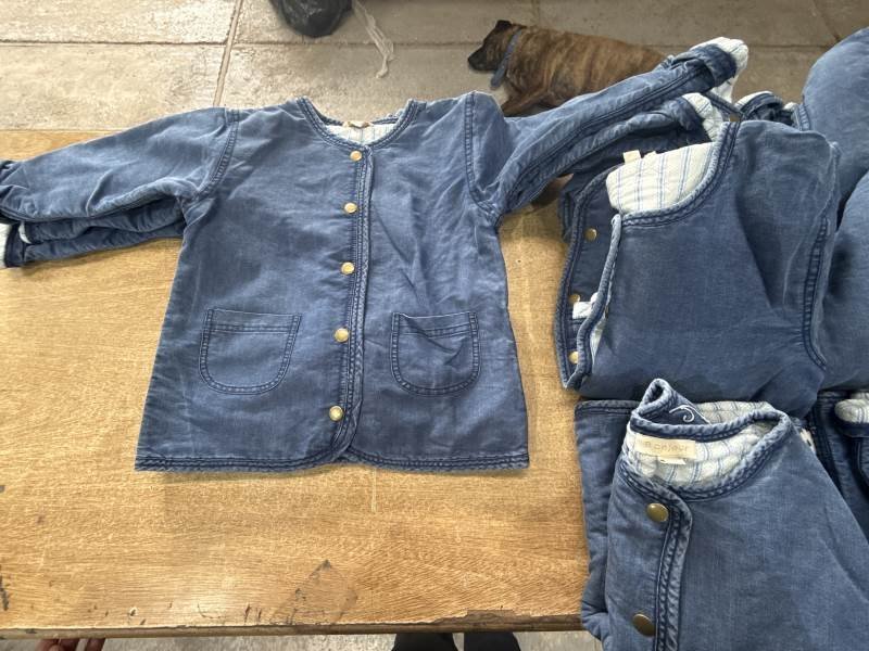 Campera Infantil Azul de Pana