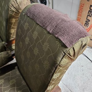 Juego living de madera tapizado - imagen 6