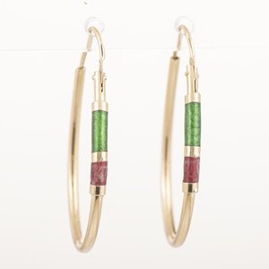 Lote anterior: Par de Aros Criollos Oro 18k con Esmalte Verde y Rojo