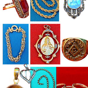 CAMBIO DE FECHA. LUNES 23/2 Antiguedades variadas en Plata: anillos, dijes, cadenas y más...