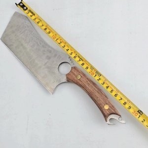 Hacha de Cocina Profesional en Acero Inoxidable con Mango de Madera - imagen 4