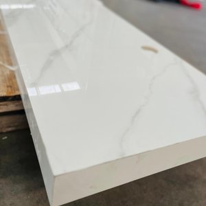 Mesada de Baño Doble Blanca con Vetas - imagen 3