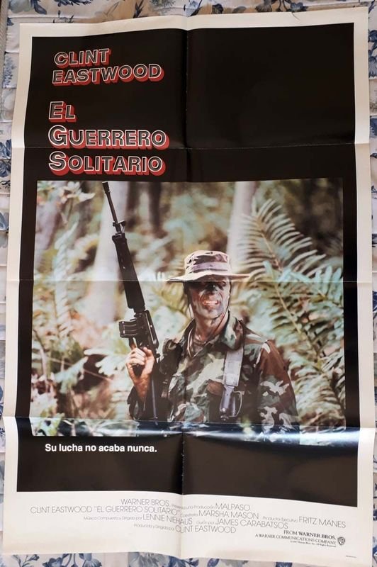 Poster Original "El Guerrero Solitario" (Heartbreak Ridge) con Clint Eastwood - 1986
