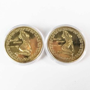 2 Medallas Conmemorativas Marilyn Monroe Bronce y Esmalte - imagen 1
