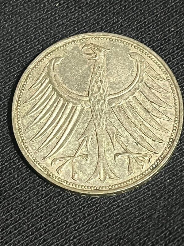 Moneda Alemana 5 Marcos de Plata 1951