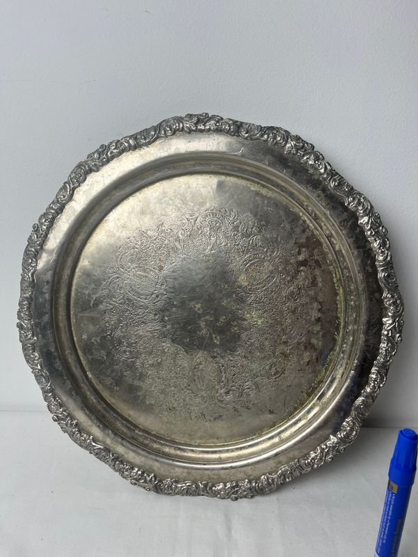 Centro de mesa en plata con bolígrafo azul - imagen 4