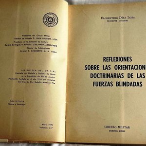 Libro Reflexiones Sobre las Orientaciones Doctrinales de las Fuerzas Blindadas - Florentino Díaz Loza - imagen 2