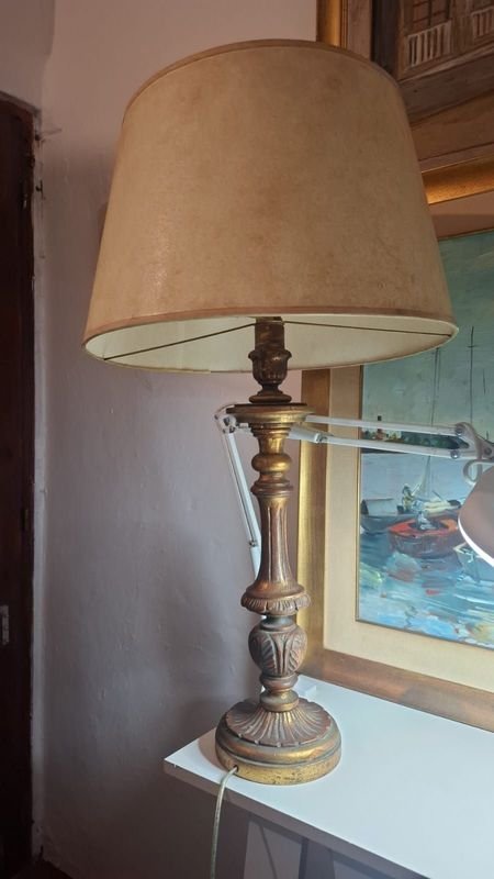 Lámparas talladas de madera, estilo par se, alto 80 cm cu. - imagen 6