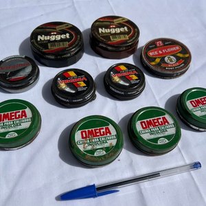 Lote de Latas Antiguas de Betún y Crema para Calzado - imagen 2