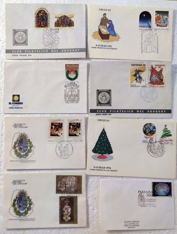 Lote siguiente: Sobres Navideños Uruguayos Coleccionables