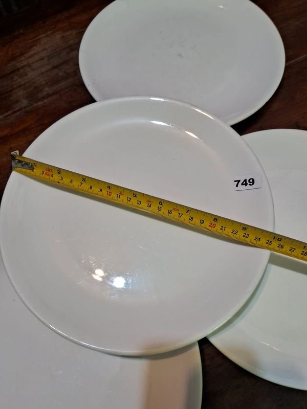 Lotes de 4 platos llanos blancos de 25 cm - imagen 3