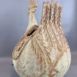 Escultura Cerámica Pavoncella Sarda Símbolo Fertilidad Cerdeña - imagen 3