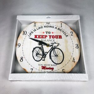 Reloj de Pared Circular con Diseño de Bicicleta "Keep Your Balance" - imagen 1