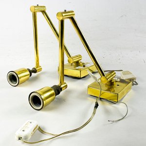 Par de Apliques Articulados Metálicos Dorados con Interruptor - imagen 4