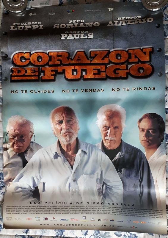 Poster Original "Corazón de Fuego" (El Último Tren) - Federico Luppi - 2002 - imagen 1