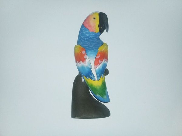 Loro entallado en madera de Ecuador para decoración - imagen 1