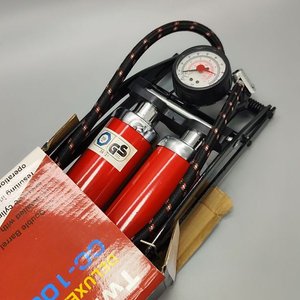 Inflador de Pie Doble Pistón CC-100A con Manómetro y Accesorios - imagen 6
