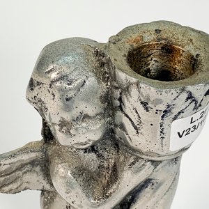 Candelero de Peltre con Querubín - 15 cm - imagen 2