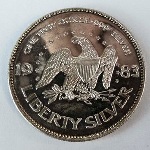 Moneda de Plata 1 Oz "Campana de la Libertad" USA 1983 - imagen 1