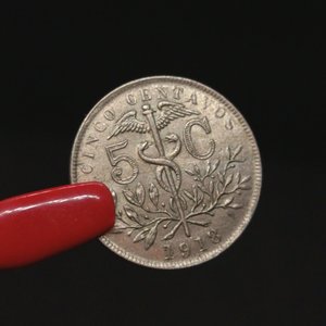 Moneda de Bolivia 5 Centavos 1918 Níquel KM# 173.1 Sin Circular - imagen 4