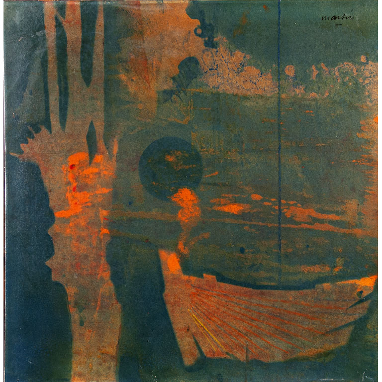 Lote siguiente: Pintura abstracta de Vicente Martín: 'Barca'