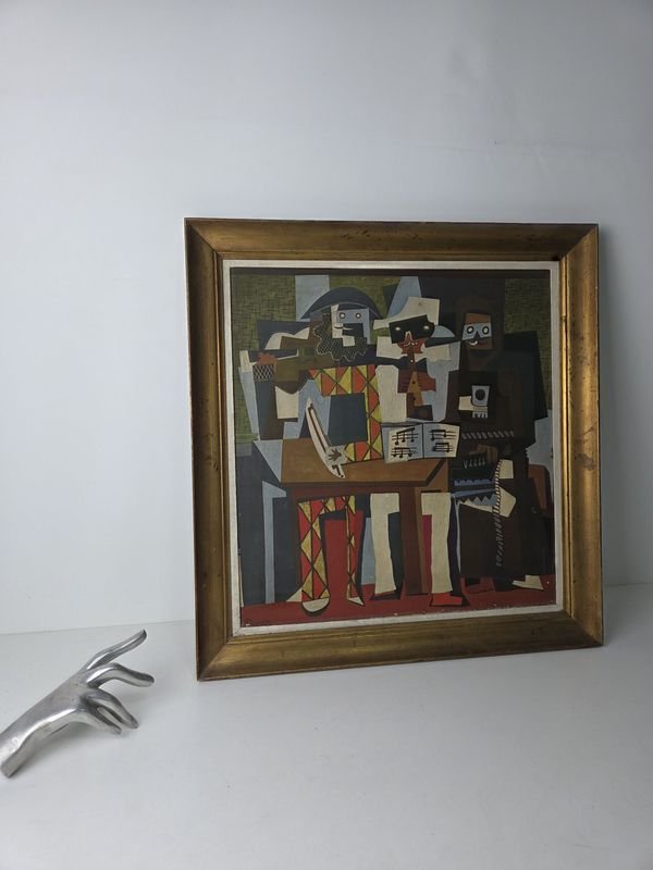 Pintura de Pablo Picasso: Tres Músicos enmarcada - imagen 2