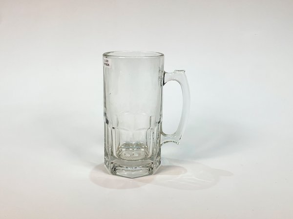 Jarra Cervecera de Vidrio con Base Facetada