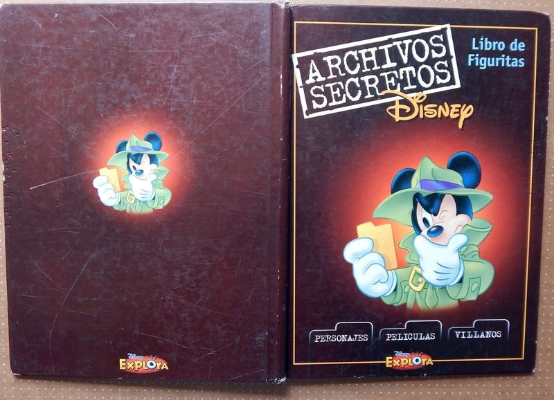 Libro de Figuritas Archivos Secretos Disney - Personajes, Películas, Villanos (1999)