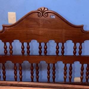 Cama 2 Plazas Estilo Provenzal Madera Maciza Torneada - imagen 2