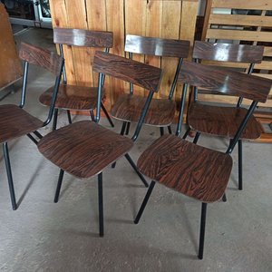 Juego de 6 Sillas de Madera Estilo Retro - imagen 2
