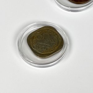 Diez Monedas Antiguas y Botón Gauchesco de Bronce - imagen 5